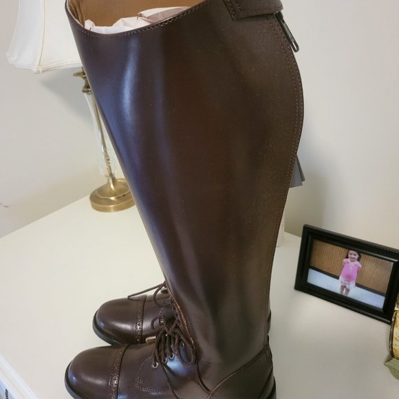 Hipar Leather Dress Riding Boots - Picture 2 of 8